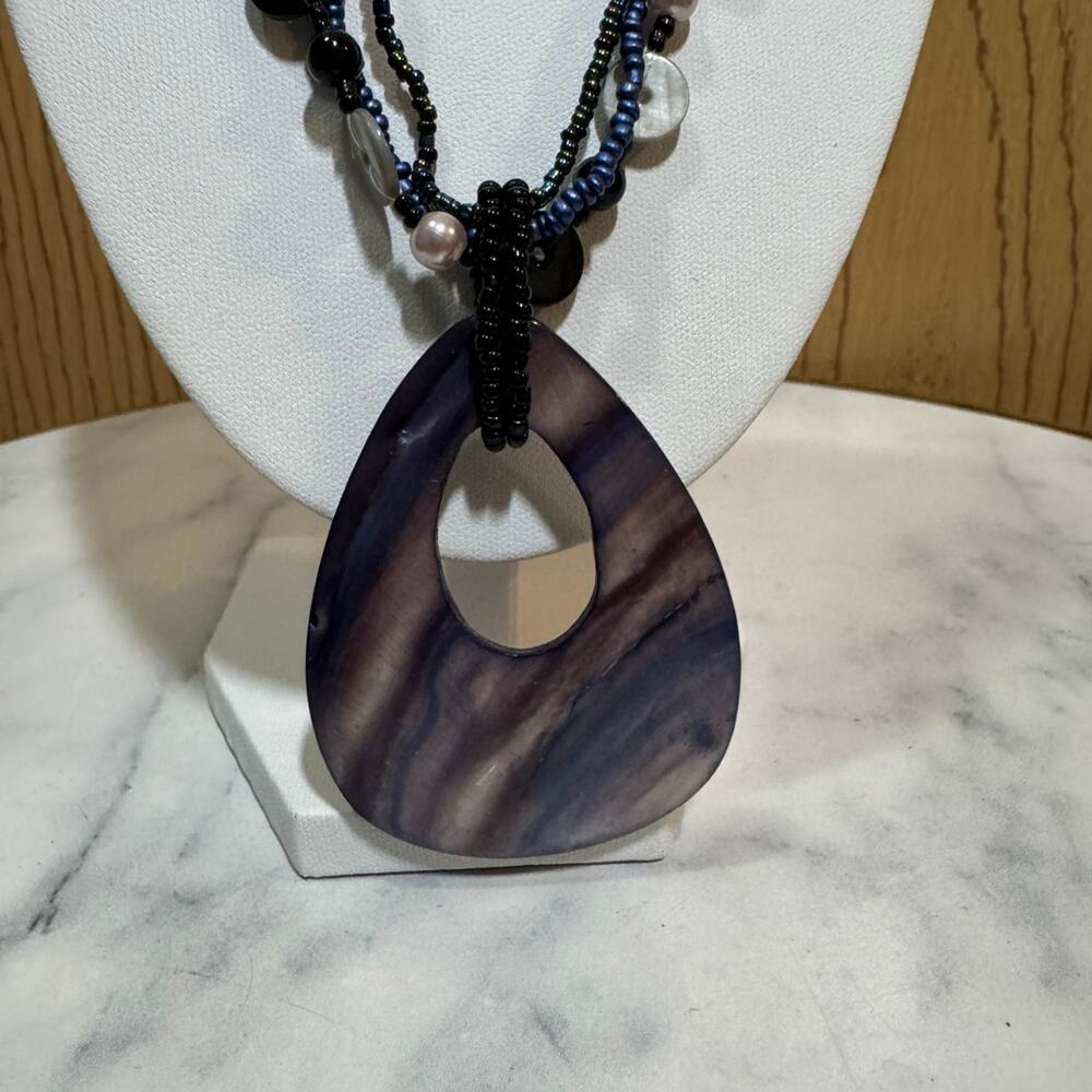 Statement necklace beaded - Picture 2 of 9